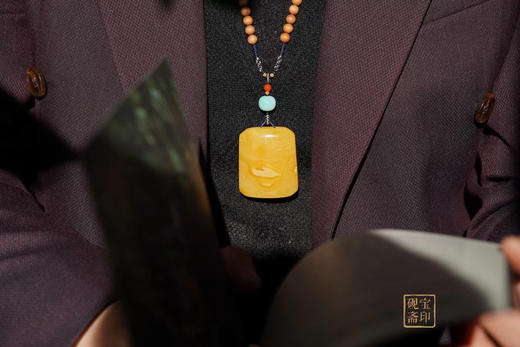 藏宝·细嗅蔷薇·蜜蜡平安无事牌 商品图3