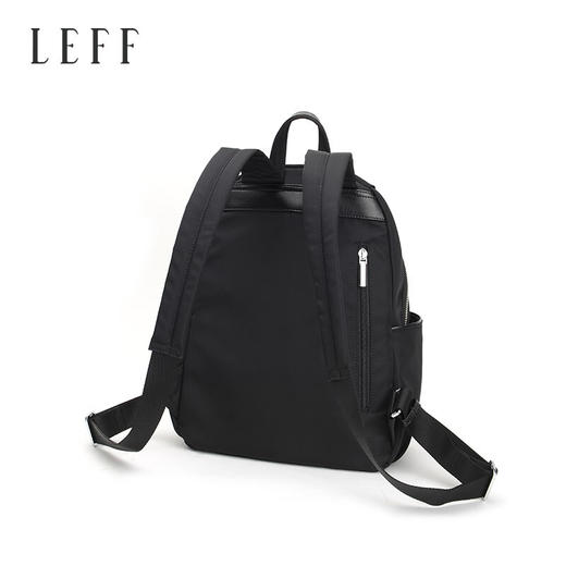 莱夫秋冬季新款女士双肩背包防泼水尼龙帆布旅行女包大容量IPDA包学生书包 经典黑色（中号） 商品图8