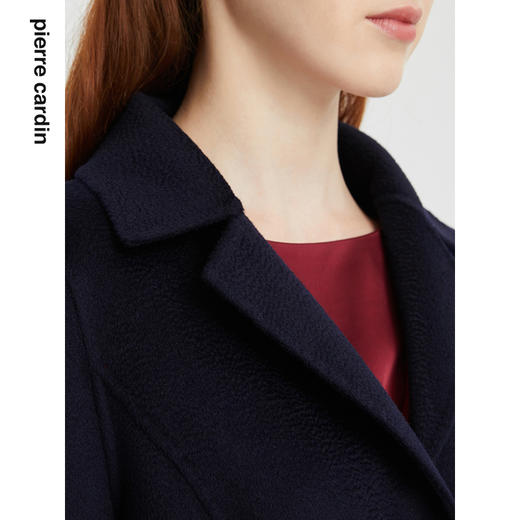 皮尔卡丹女装职场简约羊毛通勤气质中长款大衣P1455C1969N0
 商品图3