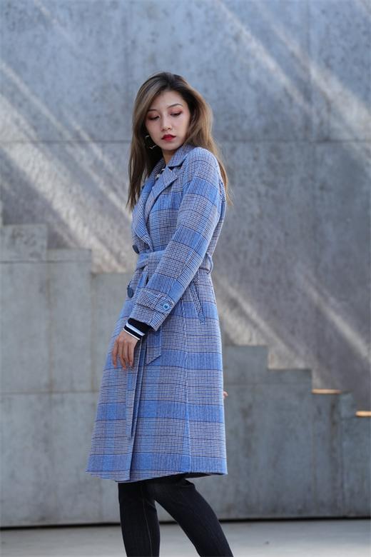 宗洋&卓蔻兰女士长款时尚格纹大衣ZDJ3CD7440-48 商品图1