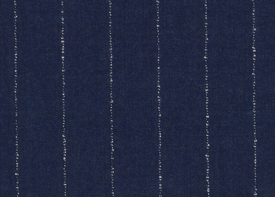 WT81232-202 纯毛高支花呢 【蓝色 条纹 斜纹 100%WOOL】英国面料-WT201