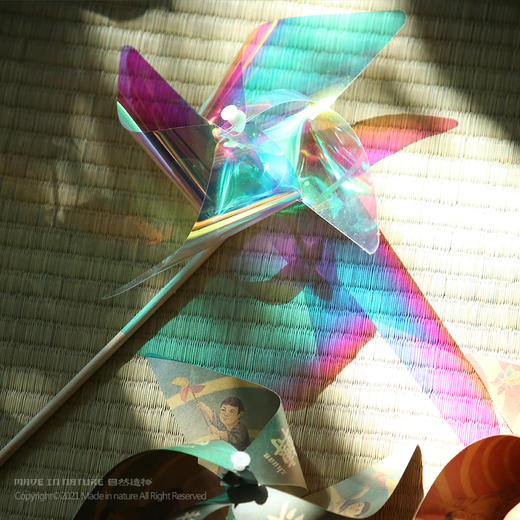 自然造物新国玩多彩四角风车体验玩具套装四只装旋转悬挂装饰风车正常发货现货 商品图4
