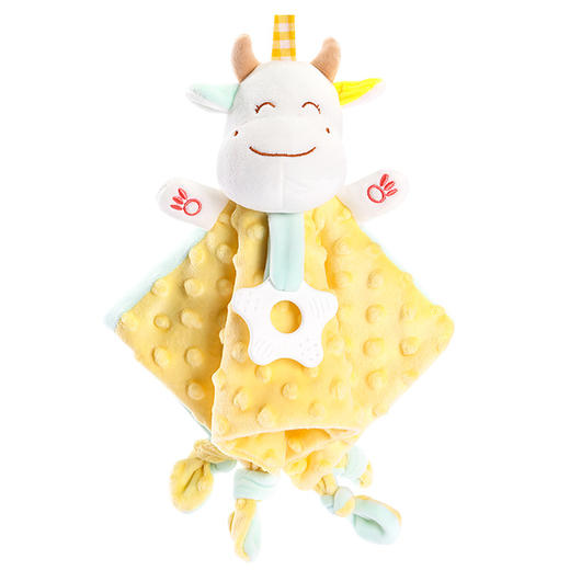 【萌宠相伴 安睡整晚 宝宝不哭闹】婴儿安抚巾豆豆标签可入口啃咬宝宝安抚玩偶口水巾 商品图4