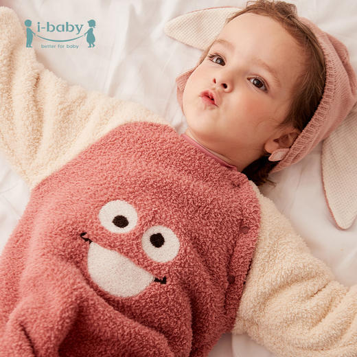 【QHXJ】i-baby恒温抗静电泰迪绒分腿睡袋 秋冬款男童女童多花色舒适连体衣家居服 商品图1