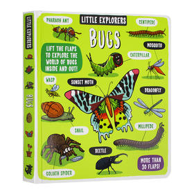 小小探险家 虫子 英文原版绘本 Little Explorers Bugs 儿童英语启蒙纸板翻翻书 英文版进口原版书籍