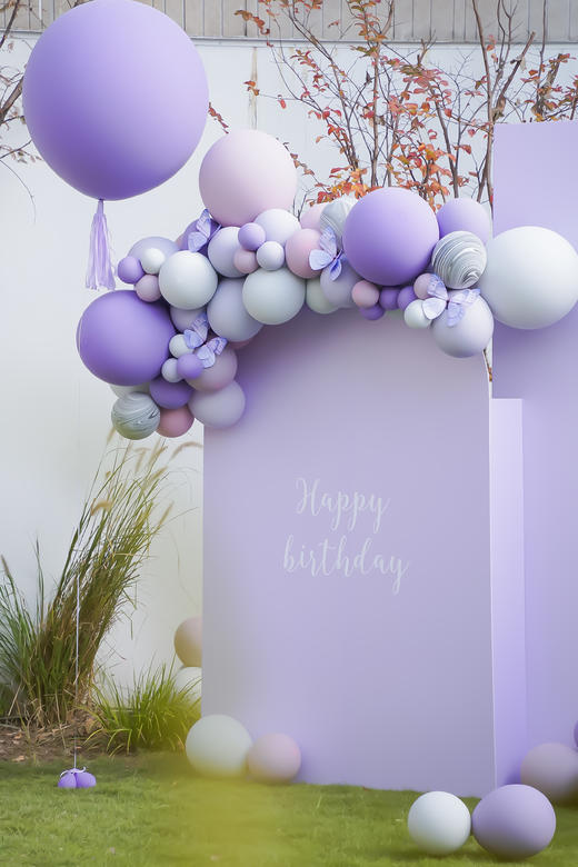 时尚潮流-紫色蝴蝶生日派对 商品图0