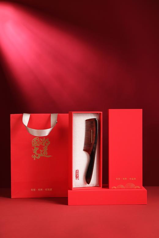 SDLP0008/LP0026°光檀+赞比亚紫檀双拼木梳 商品图5