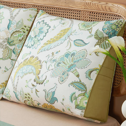 蔓花系列三联式床头软包靠枕沙发大靠背 商品图1