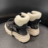 lfgj jeans BA404  平底高帮潮流加绒保暖毛口棉鞋磨砂皮休闲鞋雪地靴 商品缩略图2