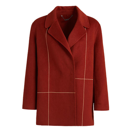 皮尔卡丹女装经典气质高级感通勤干练纯羊毛大衣P1482C1986C0
 商品图4