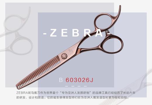 ZEBRA斑马 B603026J 玫瑰金 剪刀  牙剪  调量剪女发牙剪 10-15% 商品图4