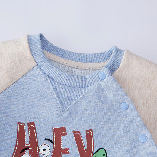 英氏22春季新品婴儿连体衣宝宝柔软舒适爬服可爱哈衣YRHAJ12089A 商品图2