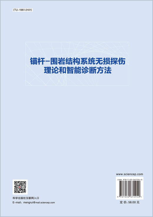 锚杆—围岩结构系统无损探伤理论和智能诊断方法/陈建功 商品图1