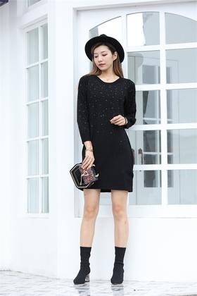 宗洋&卓蔻兰女士时尚宽松版针织连衣裙ZDJ4LB7461-49