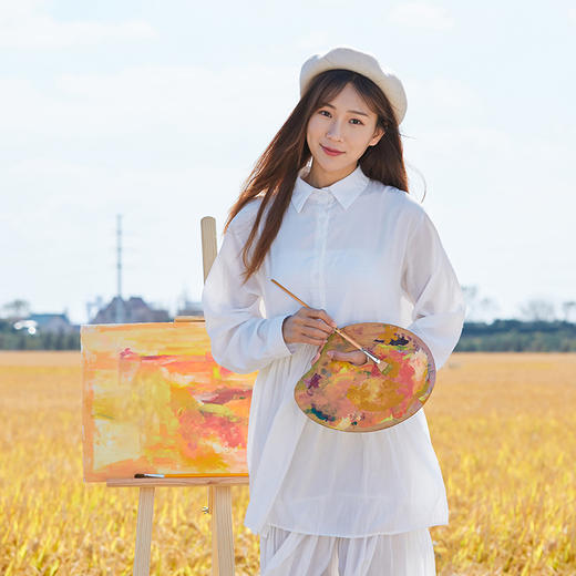 中盛画材 扇形笔水粉鱼尾扇猪鬃 889水彩水粉笔6支套装考试用 商品图4