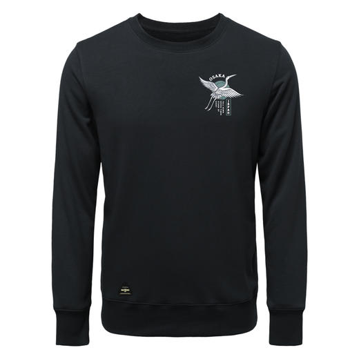 2022国风国画潮流青年套头圆领休闲卫衣飞鹤印花潮流新款设计上衣 NMT-1793 商品图2