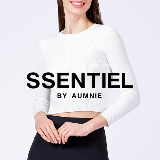 【AUMNIE】素羊毛纽扣门襟修身长袖针织衫 CROPPED HENLEY TEE 商品图1