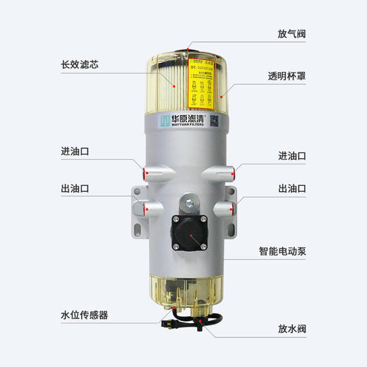 华原 节油宝 油水分离器总成 电加热电动泵 CQ5F35T1-S-R 商品图3