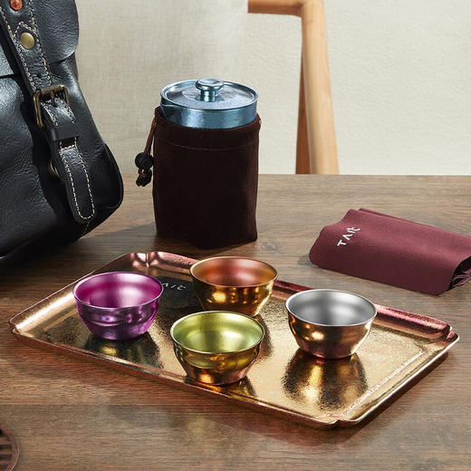 TAIC太可纯钛茶盘（枫叶红）-TCP-T280（28.2*19.3*1.2cm） 商品图3