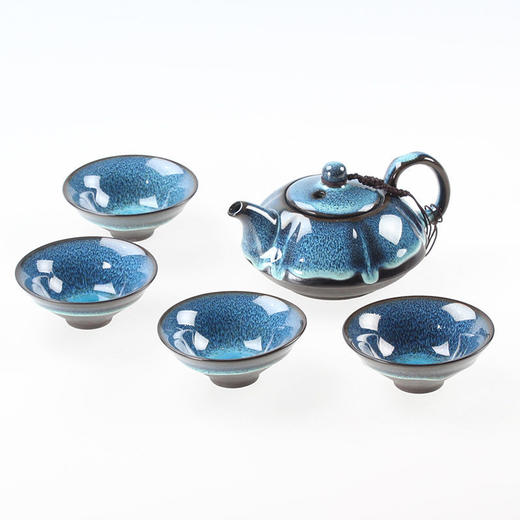 宋丰建盏陶瓷功夫茶具套装窑变茶壶整套家用泡茶盏杯简约办公茶碗 商品图3