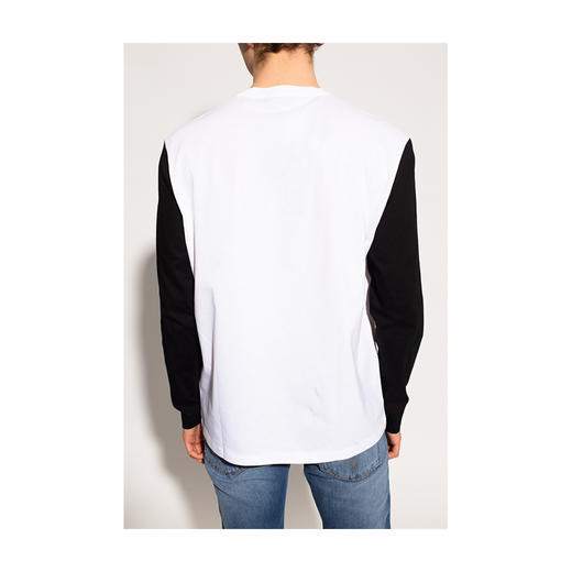 VERSACE 范思哲 美杜莎印花 男士圆领长袖T恤 白色 1001511 1A01116 2W020 商品图3