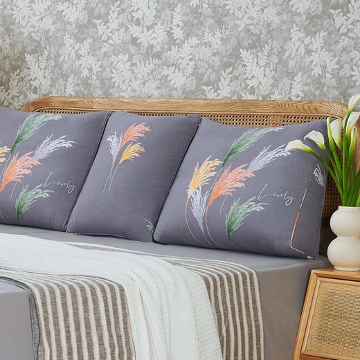 芦苇系列三联式床头软包靠枕靠垫 商品图0