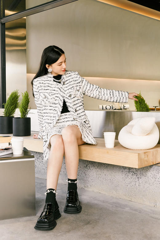 NEELLY新款春喜欢小套装腰裙N22011E01018 商品图1