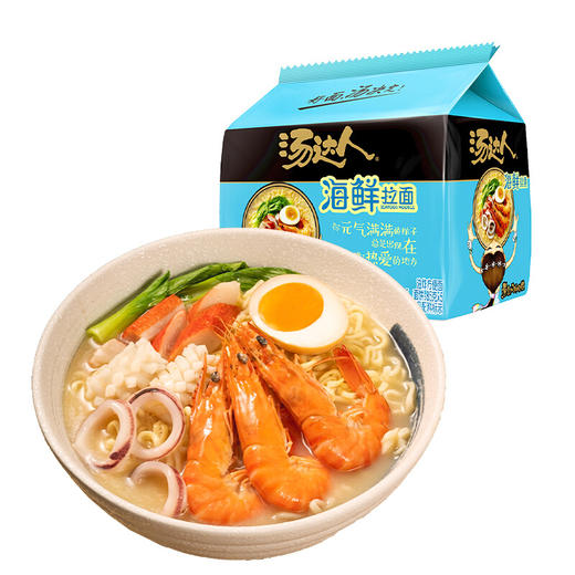 统一汤达人海鲜拉面113克*5包 商品图1