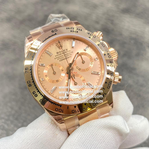 NOOB劳力士迪通拿系列，玫瑰金款，新款蚝式恒动宇宙计时型迪通拿 904L钢腕表 这项设计最新设计将高科技与非凡美共冶一炉。【表壳】尺寸40Mm 商品图5
