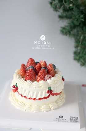 草莓手绘蛋糕
