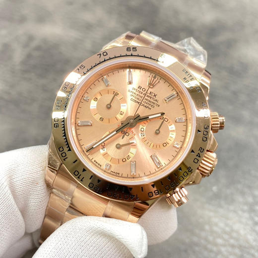 NOOB劳力士迪通拿系列，玫瑰金款，新款蚝式恒动宇宙计时型迪通拿 904L钢腕表 这项设计最新设计将高科技与非凡美共冶一炉。【表壳】尺寸40Mm 商品图14