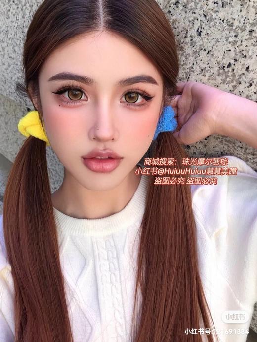 【大直径】Sheepcon-珠光摩尔糖棕14.5mm 【年抛 度数0-1000 含有525/575】 商品图1