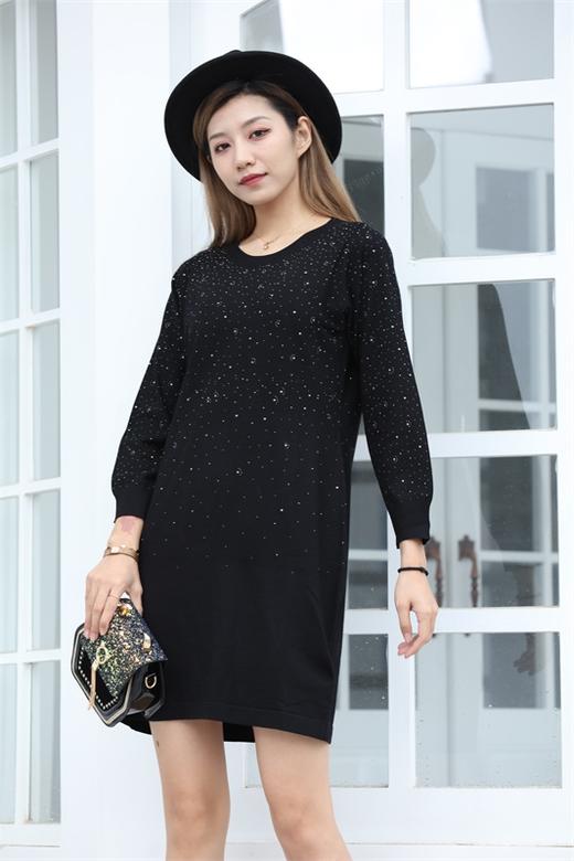 宗洋&卓蔻兰女士时尚宽松版针织连衣裙ZDJ4LB7461-49 商品图1