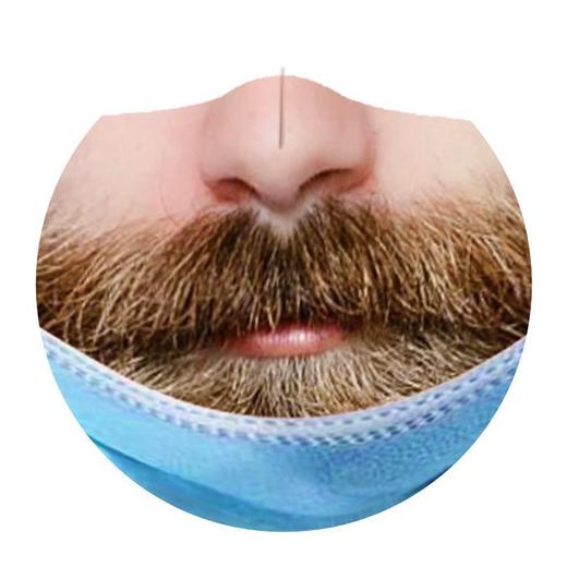 仿真人脸口罩抖音同款搞笑半脸透气沙雕表演社交牛掰症搞怪面罩 商品图4