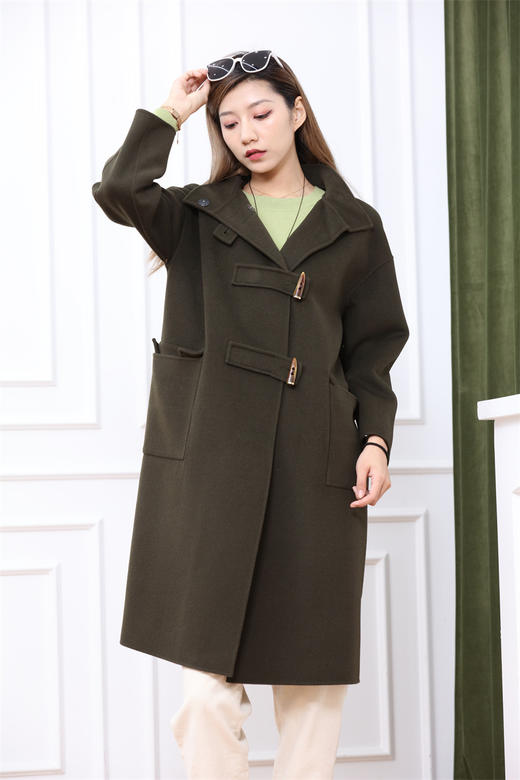 宗洋&卓蔻兰 女士中长款双面连帽式大衣ZDJ1ZD7406-56 商品图1