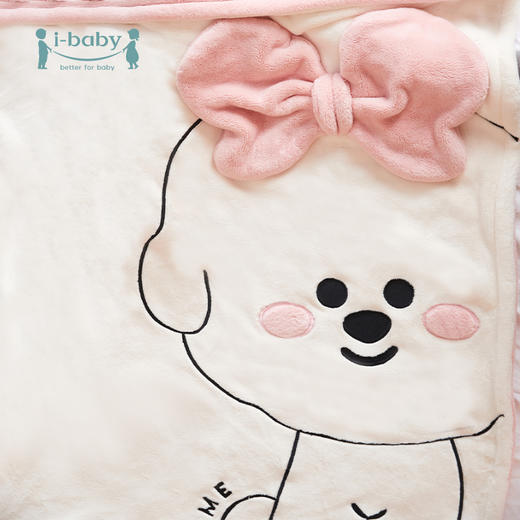 【qhxj】i-baby&奈娃家族儿童双面毛毯 宝宝幼儿园午休毯小被子秋冬婴儿盖毯微瑕介意慎拍 商品图2