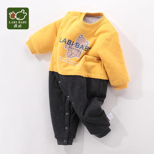 拉比-内衣类（冬）E1时光拉比连体衣黄色 商品图0