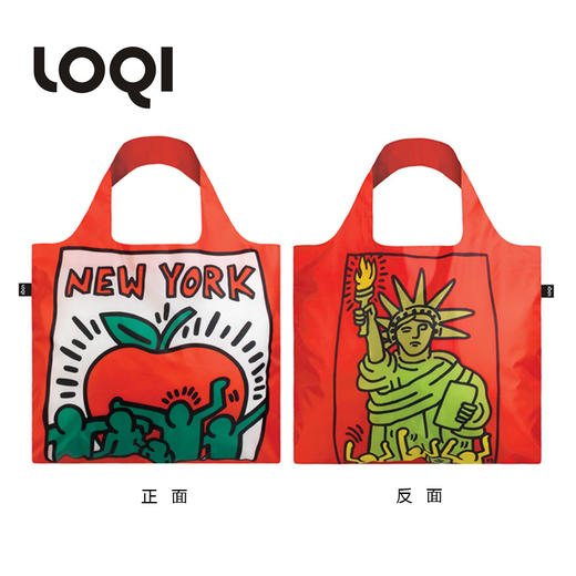 德国LOQI x 凯斯哈林 万用环保袋 再生环保材料 单肩可折叠 旅行大容量 防泼水 超轻50g可承重40斤 安迪鼠 自由女神 迷宫 商品图2