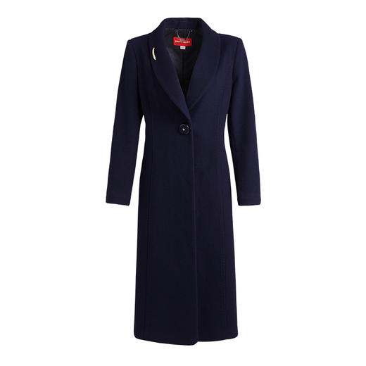 皮尔卡丹女装大衣长款含羊绒翻翻领商务通勤毛呢外套P1453C1998N0 商品图4