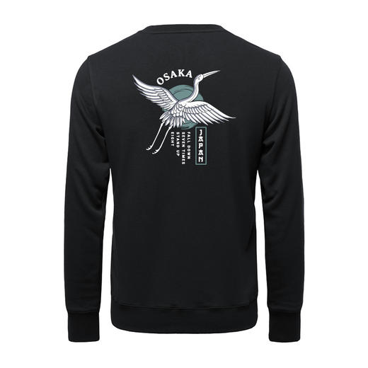 2022国风国画潮流青年套头圆领休闲卫衣飞鹤印花潮流新款设计上衣 NMT-1793 商品图3