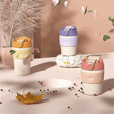 【一盖两用咖啡保温杯】直饮口+吸嘴口两用高颜值咖啡杯保温杯，随行便携吸管杯车载杯