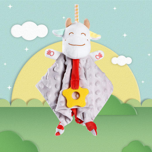 【萌宠相伴 安睡整晚 宝宝不哭闹】婴儿安抚巾豆豆标签可入口啃咬宝宝安抚玩偶口水巾 商品图11