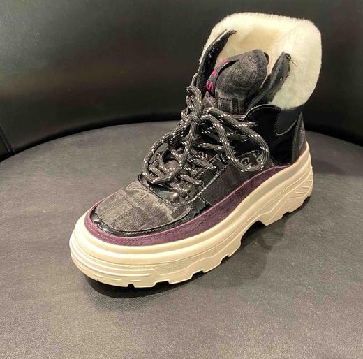 lfgj jeans BA404  平底高帮潮流加绒保暖毛口棉鞋磨砂皮休闲鞋雪地靴 商品图3
