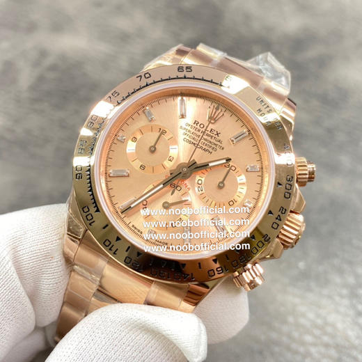 NOOB劳力士迪通拿系列，玫瑰金款，新款蚝式恒动宇宙计时型迪通拿 904L钢腕表 这项设计最新设计将高科技与非凡美共冶一炉。【表壳】尺寸40Mm 商品图4