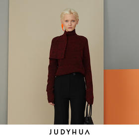 JUDYHUA 设计感高领针织上衣
