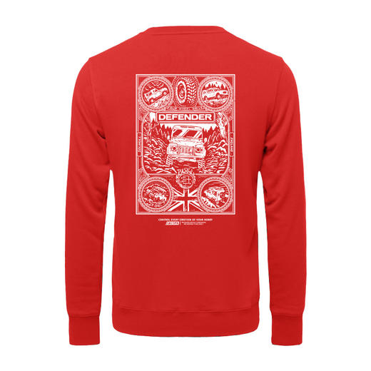 2022初春新款defender圆领套头卫衣毛圈款青年流行复古印花图案衫 NMT-1792 商品图3