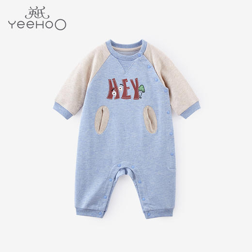 英氏22春季新品婴儿连体衣宝宝柔软舒适爬服可爱哈衣YRHAJ12089A 商品图0