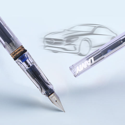 LM40090 LAMY 凌美狩猎者墨水钢笔F尖学生签字笔进口文具生日礼物狩猎自信透明F墨水笔 商品图2