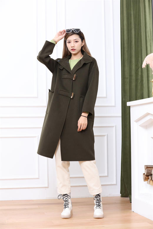 宗洋&卓蔻兰 女士中长款双面连帽式大衣ZDJ1ZD7406-56 商品图0