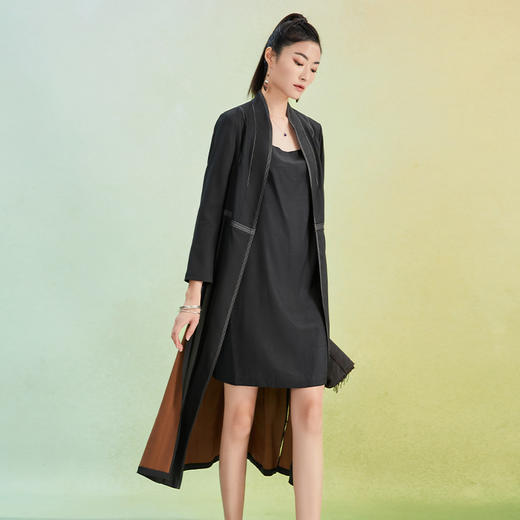 TANGY Collection/天意精品2022年春夏新品长款收腰莨绸外套 商品图4